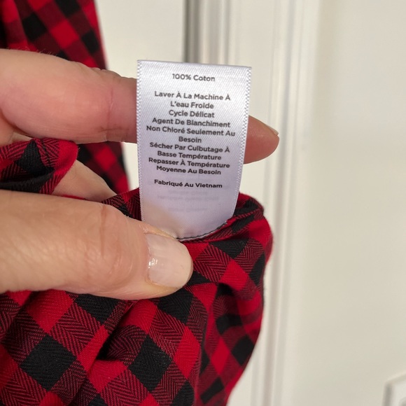 Talbots Red & Black Blouse - Picture 8 of 10